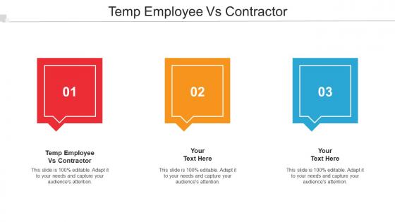Temp Employee Vs Contractor Ppt Powerpoint Presentation Gallery Graphics Design Cpb
