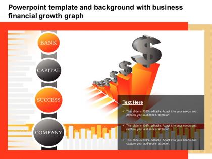 Template and background with business financial growth graph ppt powerpoint