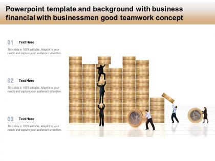 Template and background with business financial with businessmen good teamwork concept