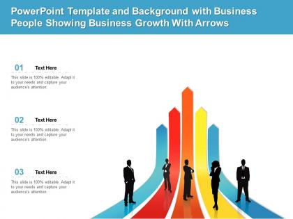 Template and background with business people showing business growth with arrows