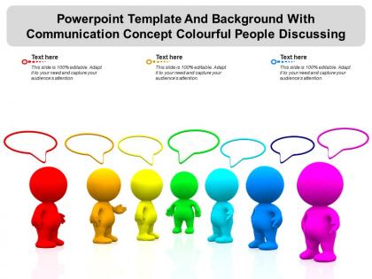 Template and background with communication concept colourful people discussing