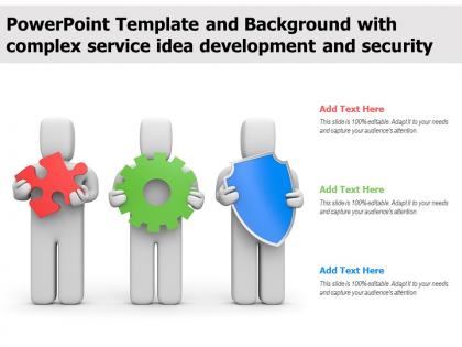 Template and background with complex service idea development and security