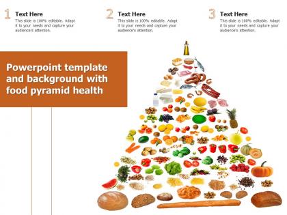 Template and background with food pyramid health ppt powerpoint