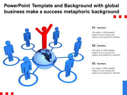 Template and background with global business make a success metaphoric background