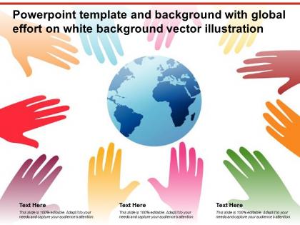 Template and background with global effort on white background vector illustration
