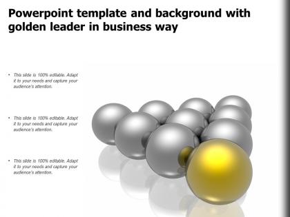 Template and background with golden leader in business way ppt powerpoint