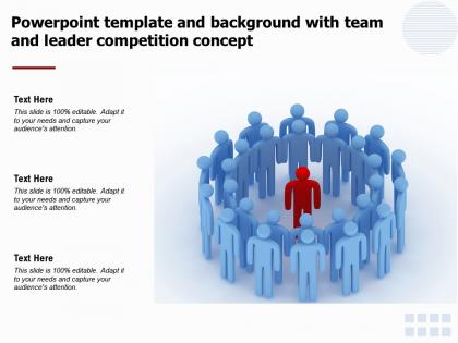 Template and background with team and leader competition concept ppt powerpoint