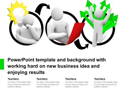 Template and background with working hard on new business idea and enjoying results