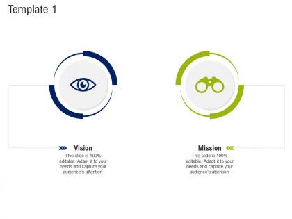 Template vision mission and vision statement ppt mockup