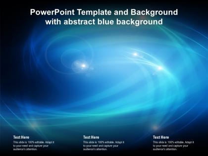 Template with abstract blue background powerpoint ppt powerpoint