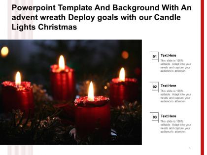 Template with an advent wreath deploy goals with our candle lights christmas