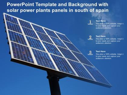 Template with solar power plants panels in south of spain ppt powerpoint