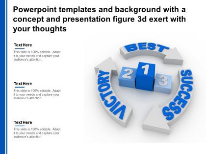Templates with a concept and presentation figure 3d exert with your thoughts
