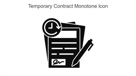 Temporary Contract Monotone Icon In Powerpoint Pptx Png And Editable Eps Format