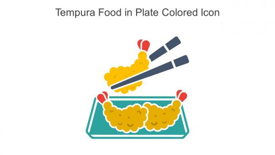 Tempura Food In Plate Colored Icon In Powerpoint Pptx Png And Editable Eps Format