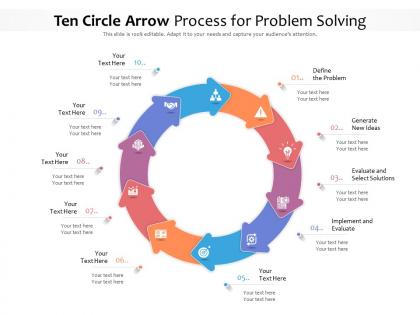 Ten circle arrow process for problem solving