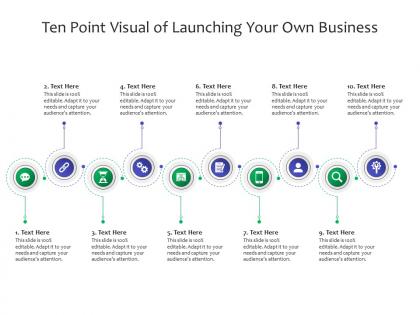 Ten point visual of launching your own business infographic template