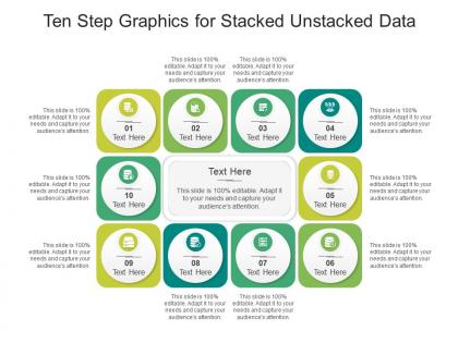 Ten step graphics for stacked unstacked data infographic template