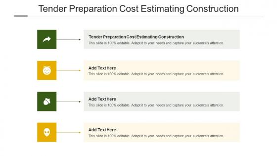 Tender Preparation Cost Estimating Construction Ppt Powerpoint Presentation Styles Slideshow Cpb