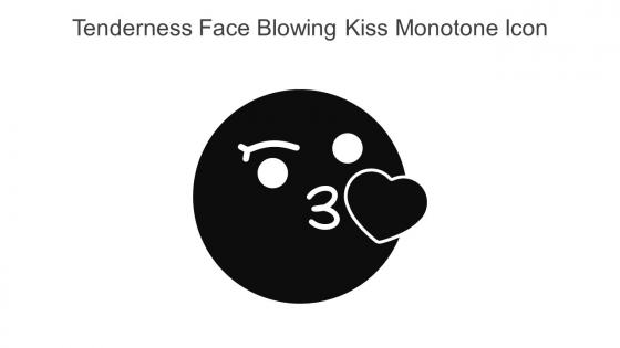 Tenderness Face Blowing Kiss Monotone Icon In Powerpoint Pptx Png And Editable Eps Format