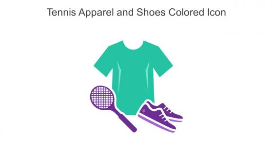 Tennis Apparel And Shoes Colored Icon In Powerpoint Pptx Png And Editable Eps Format