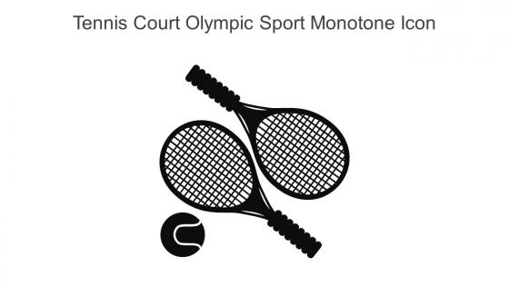 Tennis Court Olympic Sport Monotone Icon In Powerpoint Pptx Png And Editable Eps Format