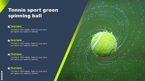 Tennis Sport Green Spinning Ball