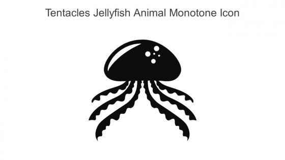 Tentacles Jellyfish Animal Monotone Icon In Powerpoint Pptx Png And Editable Eps Format