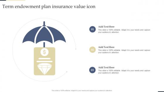 Term Endowment Plan Insurance Value Icon