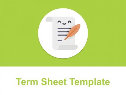 Term Sheet Template Powerpoint Presentation Slides