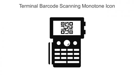 Terminal Barcode Scanning Monotone Icon In Powerpoint Pptx Png And Editable Eps Format