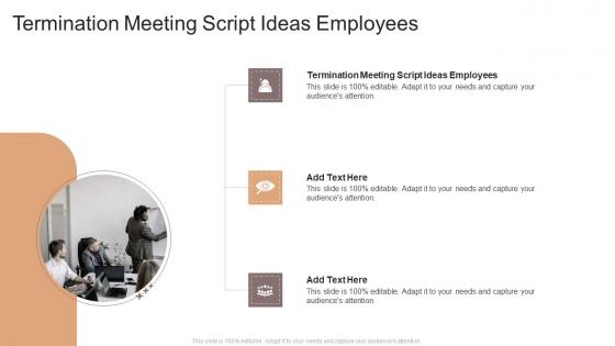 Termination Meeting Script Ideas Employees In Powerpoint And Google Slides Cpb