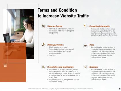 Terms and condition to increase website traffic ppt powerpoint themes