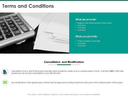 Terms and conditions cancellation and modification ppt powerpoint presentation pictures example file