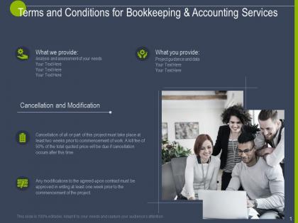 Terms and conditions for bookkeeping and accounting services ppt powerpoint slides