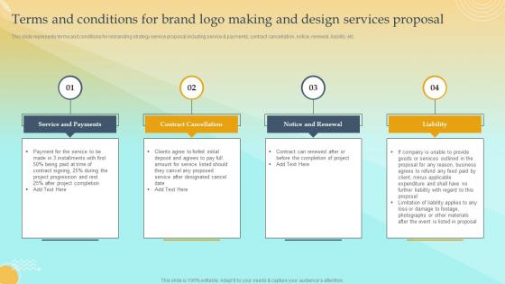 Terms And Conditions For Brand Logo Making And Design Services Proposal