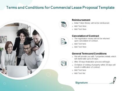 Terms and conditions for commercial lease proposal template ppt powerpoint presentation portfolio example file