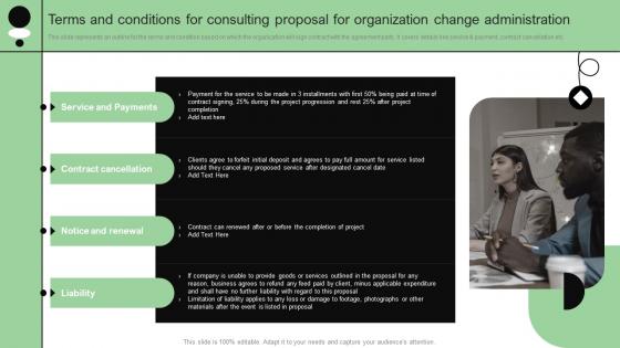 Terms And Conditions For Consulting Proposal For Organization Change Administration