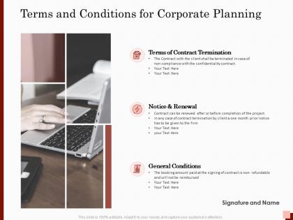 Terms and conditions for corporate planning ppt powerpoint presentation slides