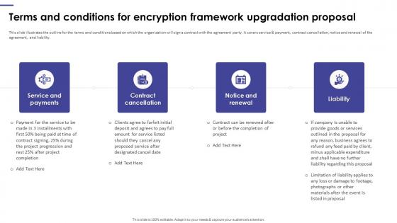 Terms And Conditions For Encryption Framework Upgradation Proposal