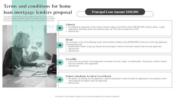 Terms And Conditions For Home Loan Mortgage Lenders Proposal