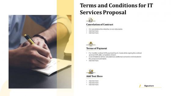 Terms and conditions for it services proposal ppt download