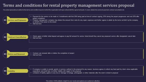 Terms And Conditions For Rental Property Management Services Proposal Ppt Download