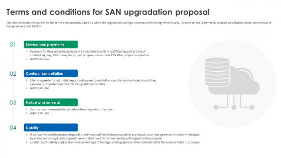 Terms And Conditions For SAN Upgradation Proposal