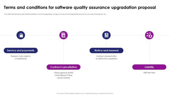 Terms And Conditions For Software Quality Assurance Upgradation Proposal