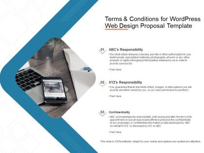Terms and conditions for wordpress web design proposal template powerpoint slides