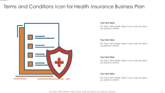 Terms and conditions icon for health insurance business plan