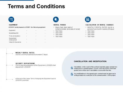 Terms and conditions security deposit ppt powerpoint presentation format