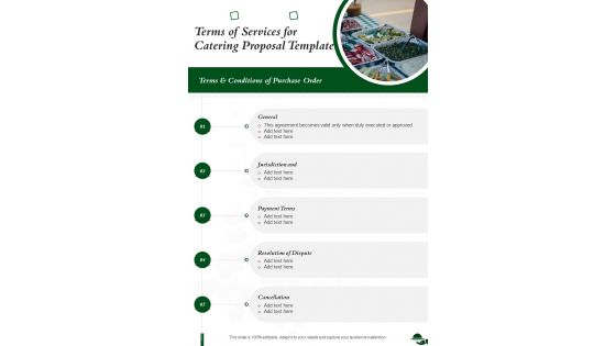 Terms Of Services For Catering Proposal Template One Pager Sample Example Document