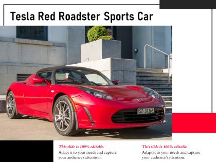 Tesla red roadster sports car